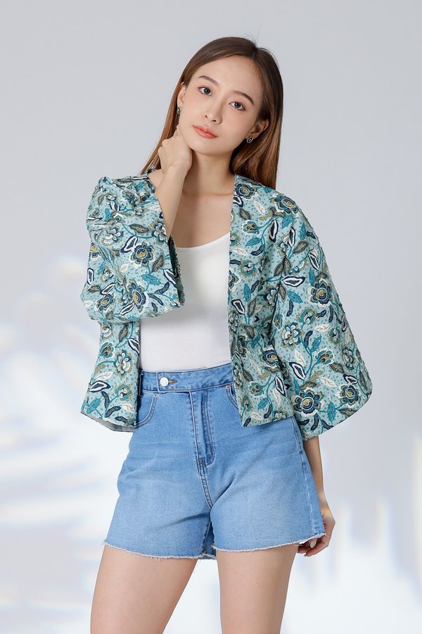 Celeste Reversible Kimono Jacket - Floral/Cream