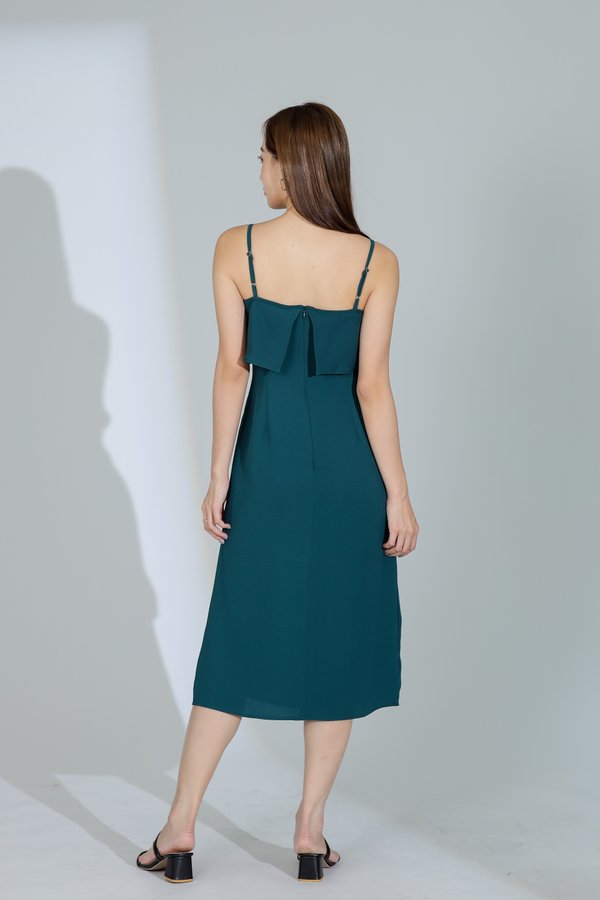 Freya Side Slit Cami Dress - Green