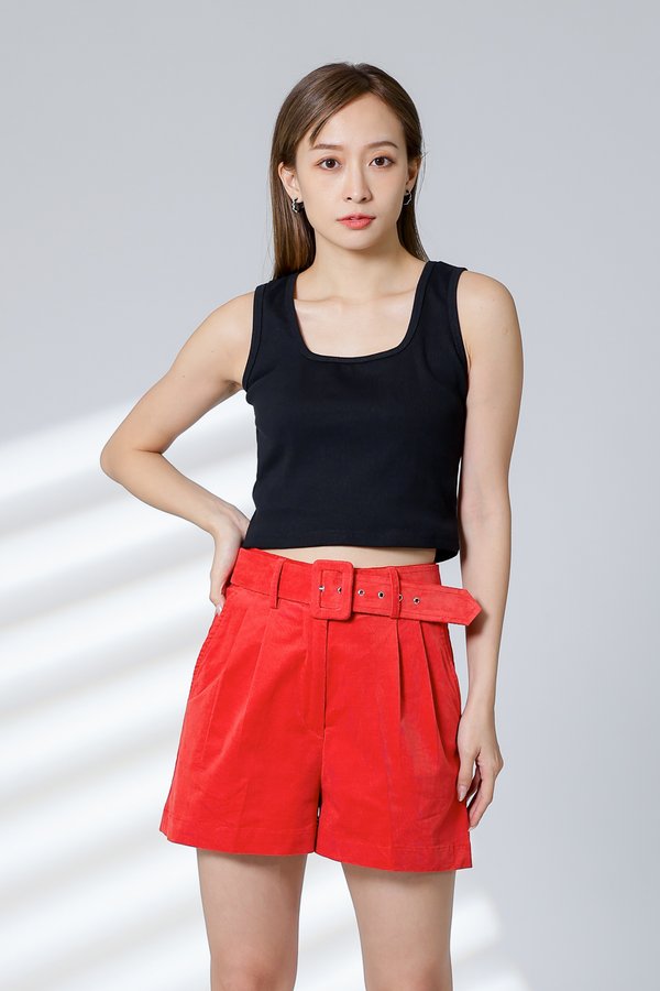 Rima Belted Short - Red
