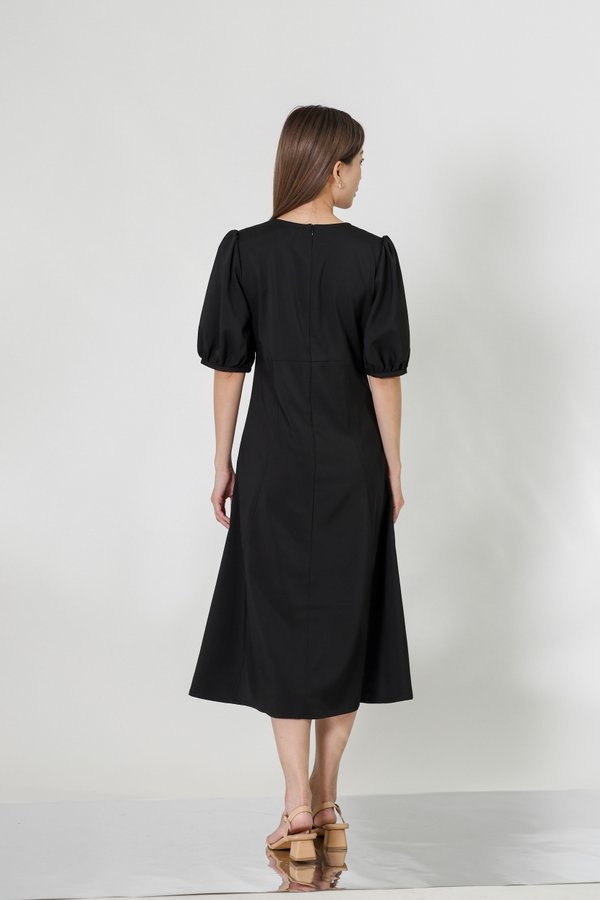 Hendrika Midi Dress - Black