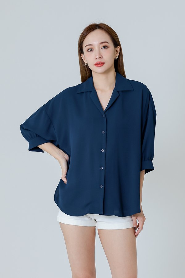 Emmalyn Oversized Shirt - Turquoise