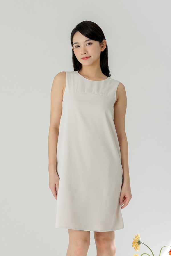 Savannah Classic Shift Dress - Beige