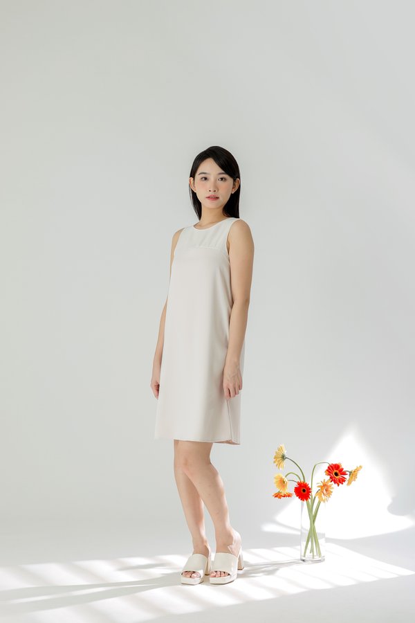 Savannah Classic Shift Dress - Beige