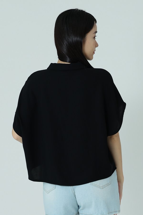 Beth Relaxed Top - Black