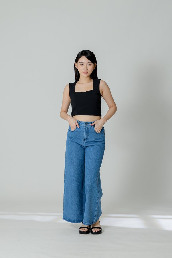 Tova Denim Wide Leg Pant - Denim