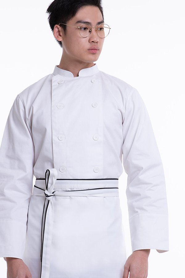 Long Sleeve Chef Jacket, Double Breasted with French Cuff (FHE-1857)