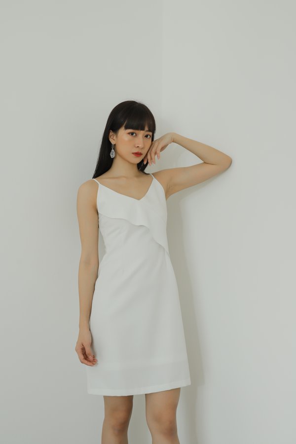 Azalea Ruffles Cami Dress - White