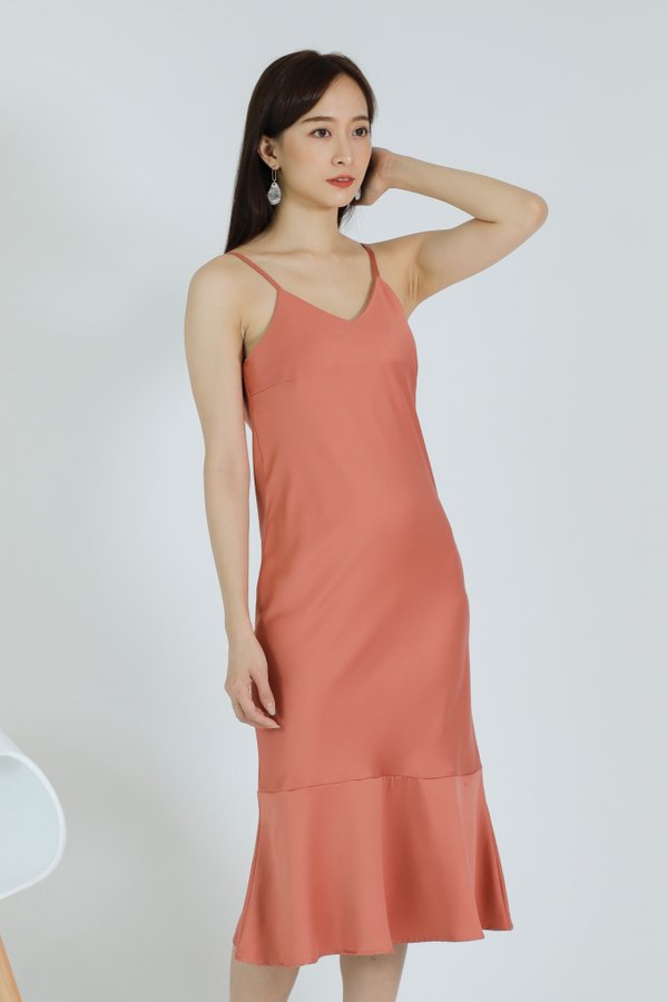 Oliviarose Satin Slip Dress - Blush