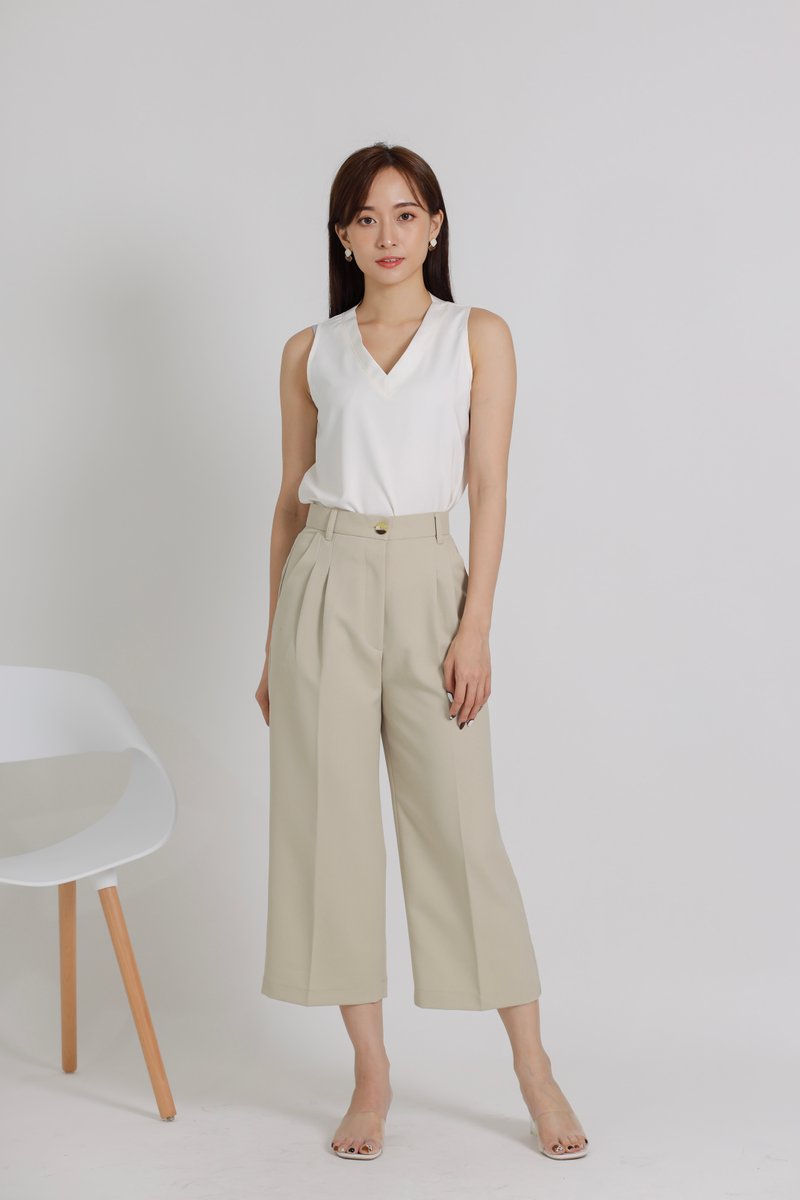 Summer Women Wide Leg Solid Color Culottes Pant Female High Waist Thin  Chiffon Plus Size Casual Ladies Culottes Trousers – the best products in  the Joom Geek online store