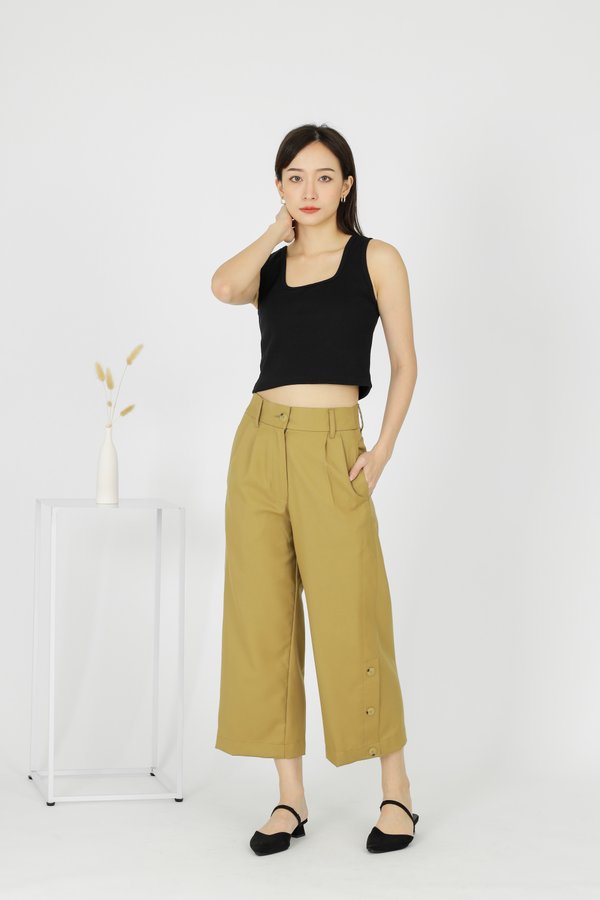 Ronda Buttoned Pant - Sand 