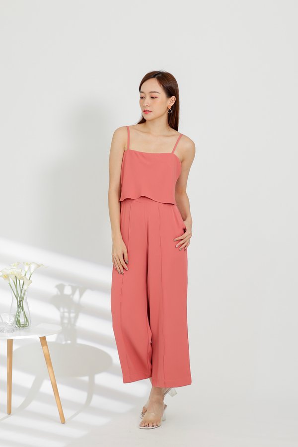 Willow Wide Leg Jumpsuit - Coral