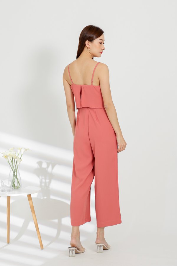 Willow Wide Leg Jumpsuit - Coral